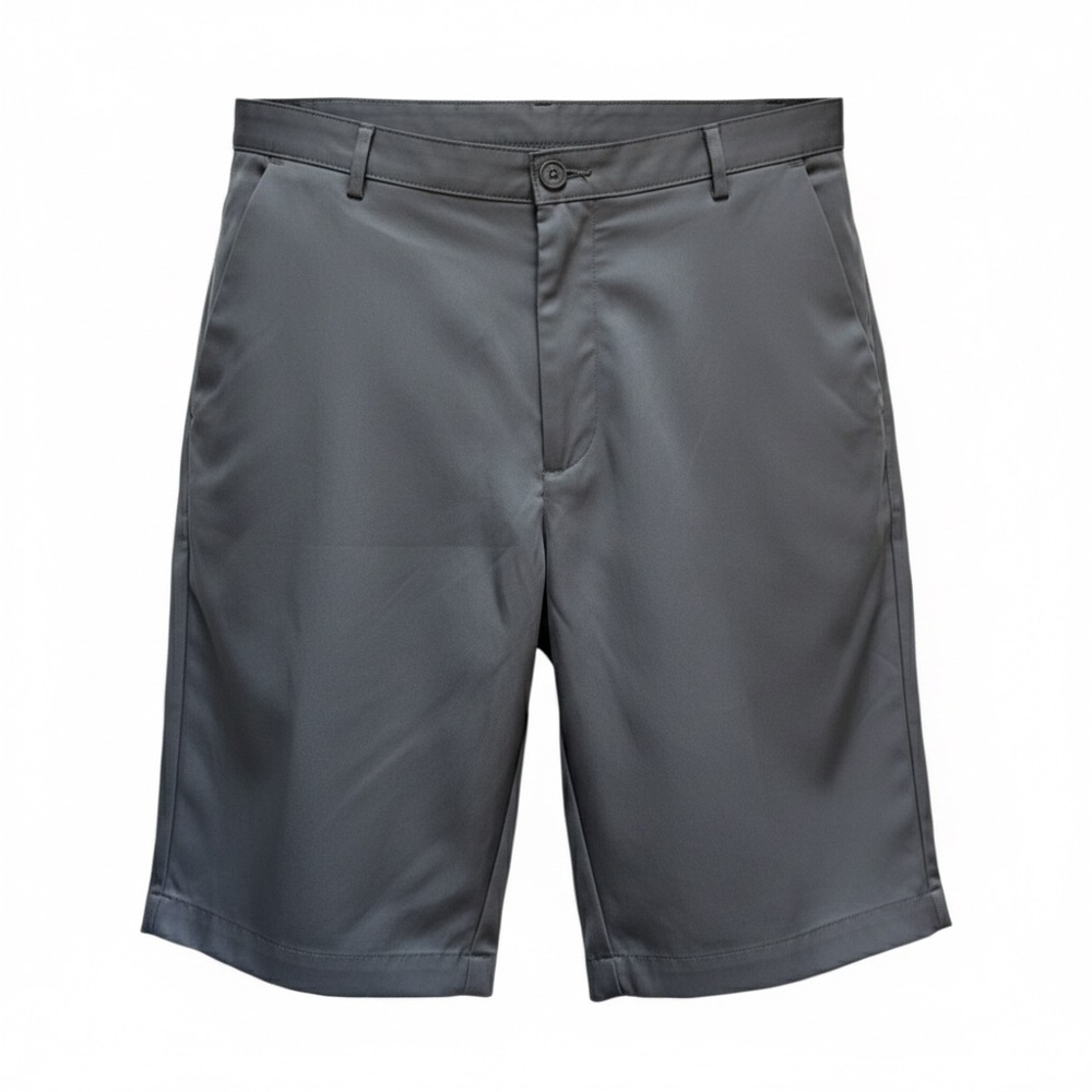 Calvin Klein Men’s Flat Front Gray Cotton Casual Shorts Size 36